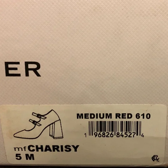 NWB - Marc Fisher Women's Charisy Pump - 5 Red Heeled Mary Janes - Picture 5 of 6
